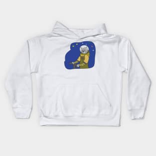 Astronaut cat art Kids Hoodie